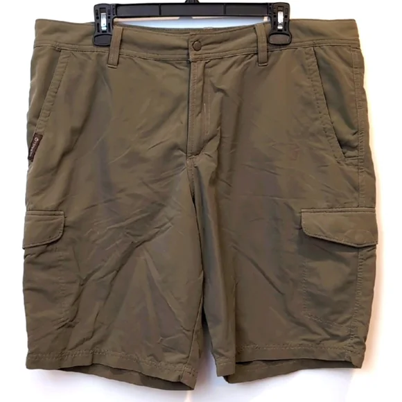 Merrell Olive Green Cargo Shorts Opti Wick - Picture 1 of 8